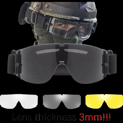 Goggle GX1000 With 3 Lens Outdoor Tactical Style Eye Protection