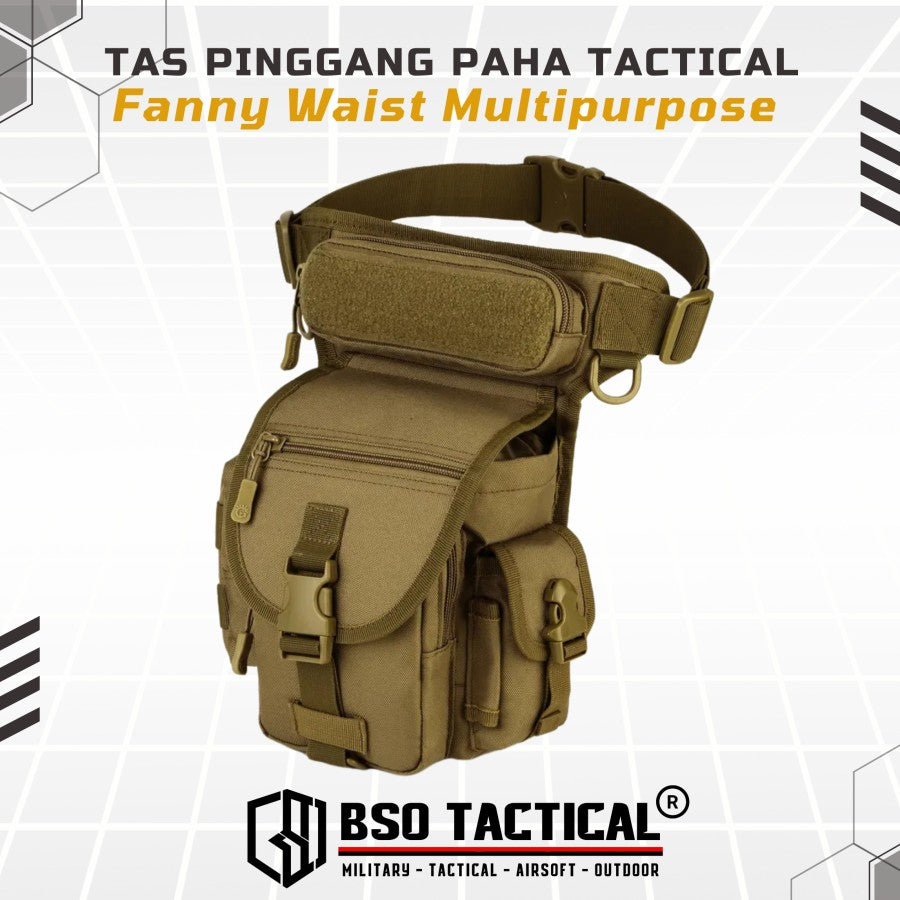 Tas Pinggang Paha Tactical Fanny Waist Multipurpose Outdoor Bag