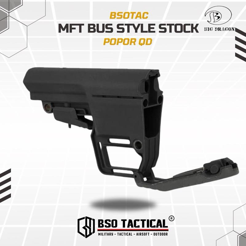 BD Tactical Popor MFT BUS Style For Airsoft AEG GBBR Polymer Buttstock