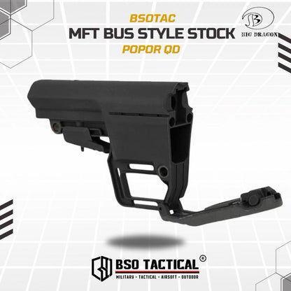 BD Tactical Popor MFT BUS Style For Airsoft AEG GBBR Polymer Buttstock