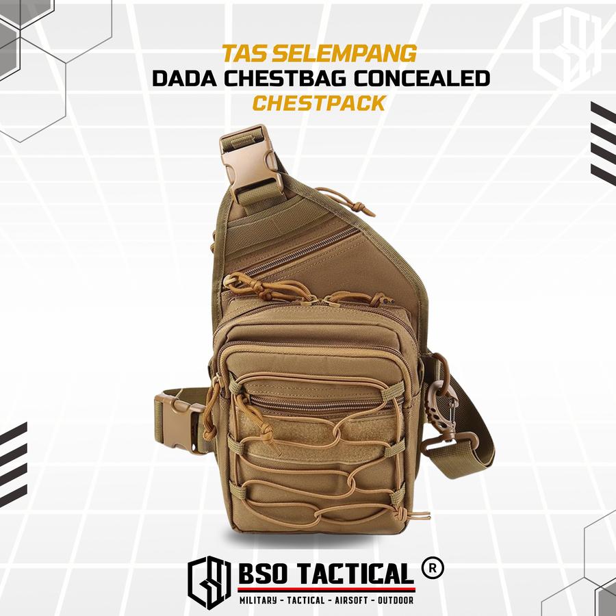 Tas Selempang Dada Tactical Chestbag Concealed Sling Chestpack