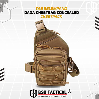 Tas Selempang Dada Tactical Chestbag Concealed Sling Chestpack