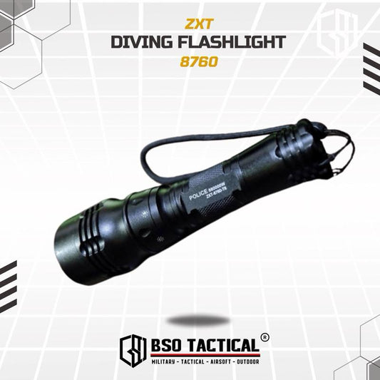 Senter Selam Tactical Diving Flashlight Outdoor Metal Rechargeable Charger