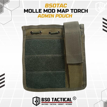 Tactical Molle Mod Map Torch Knife Admin Pouch Rompi Vest Tactical