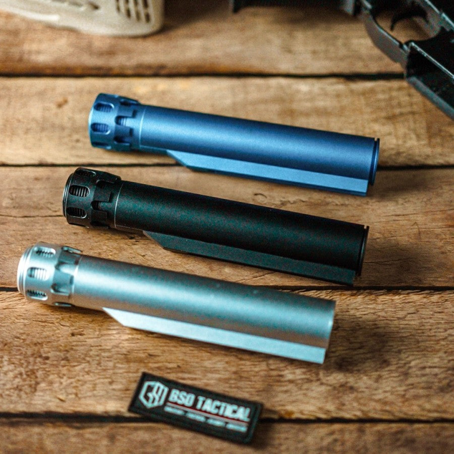 Tabung Popor AEG CNC Alumunium M4 AR15 Tactical Buttstock Pipe 6 Position