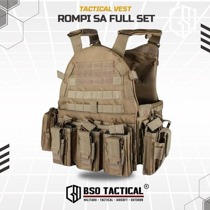 Rompi Outdoor Sport SA Vest Protection Body Armour Combat Full Set Outdoor