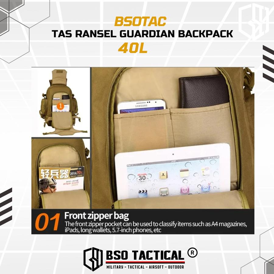 Tas Ransel Guardian Tactical Outdoor Multipurpose Backpack 40L Bag