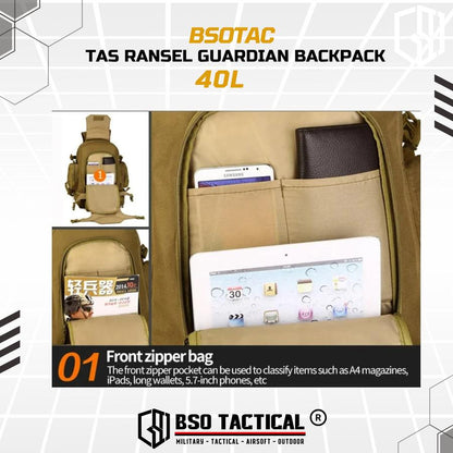 Tas Ransel Guardian Tactical Outdoor Multipurpose Backpack 40L Bag