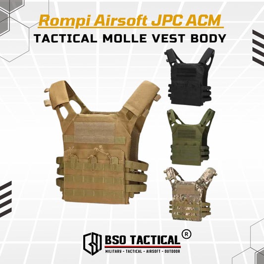 Rompi Olahraga JPC ACM Tactical Molle Vest Body Protection Lighweight Outdoor Gym Fitness Hyrox Outdoor Sport