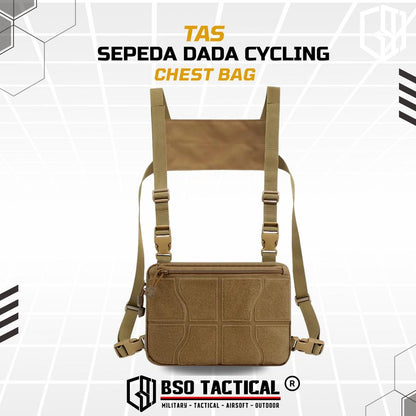 Tas Sepeda Dada Outdoor Cycling Chest Bag Tactical Chest Rig Bag Gym Hyrox Fitnes 600D Nylon Durable Adjustable