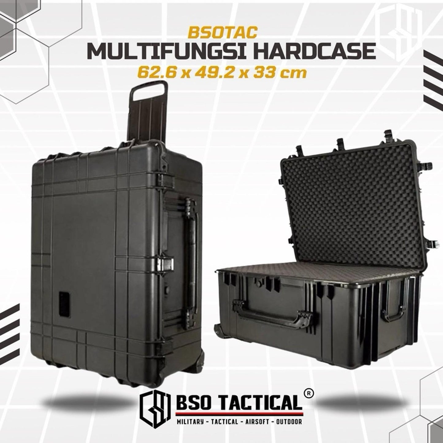 Koper Tactical 62 Trolley Hardcase Multifungsi Safety Case Box Big Size