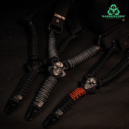 Tali Sandang Rangercord Sling Paracord Skull Custom Handmade 1 Point Metal Multifungsi Outdoor