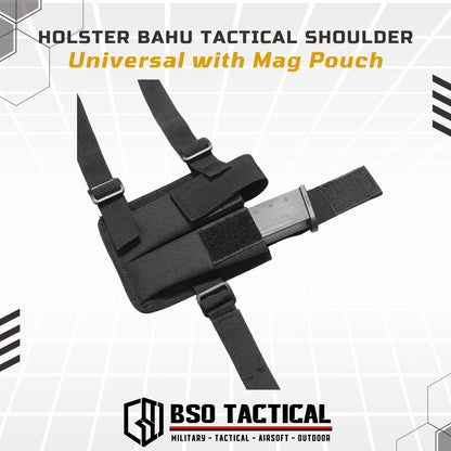 Holster Bahu Tactical Shoulder Universal with Mag Pouch Low Profile