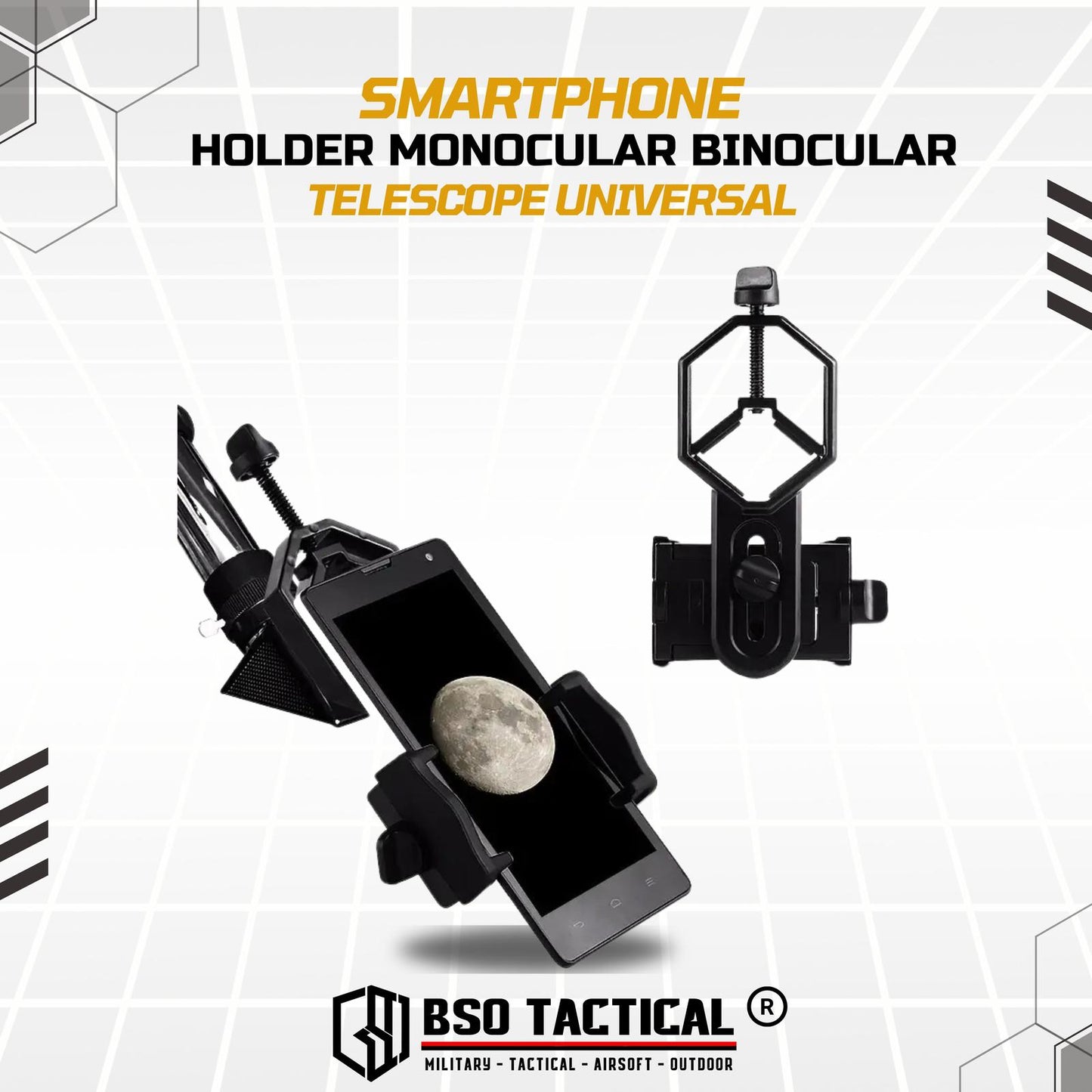 Smartphone Holder Monocular Binocular Telescope Universal Import Alat Penyangga Teropong Camping
