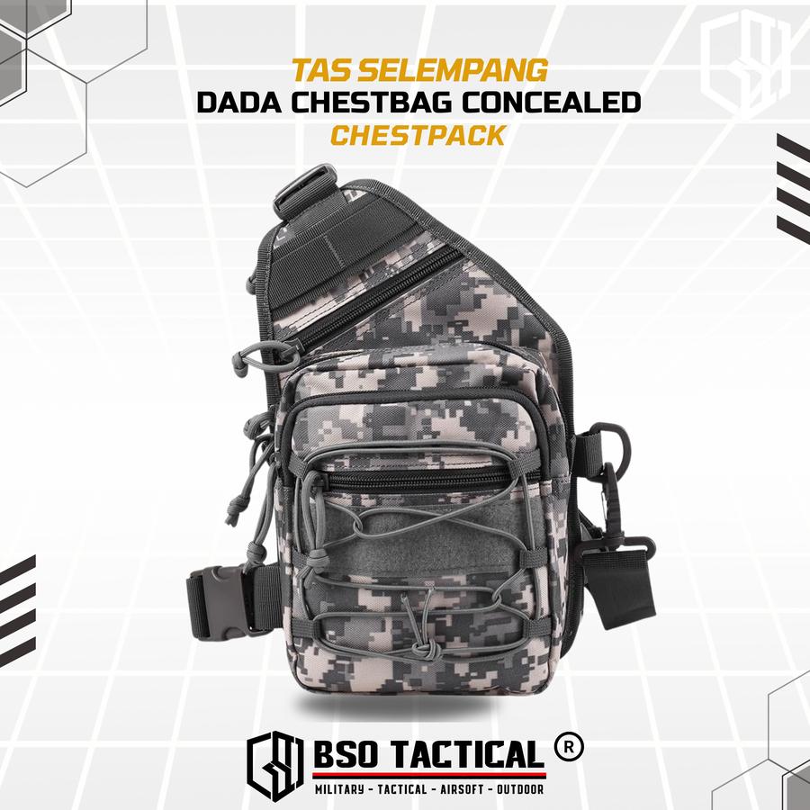 Tas Selempang Dada Tactical Chestbag Concealed Sling Chestpack