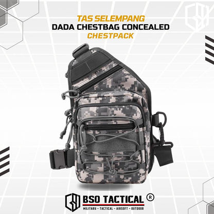 Tas Selempang Dada Tactical Chestbag Concealed Sling Chestpack