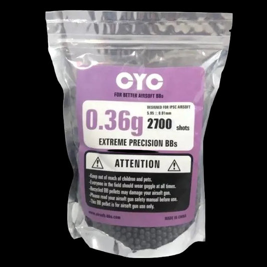 BB CYC 6mm 0.36 g 0,36 g 2700 Shots Original For Airsoft - ORIGINAL