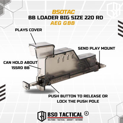 BB Loader Big Size 220 Rd BB 6mm Quick Reload Mag AEG GBB