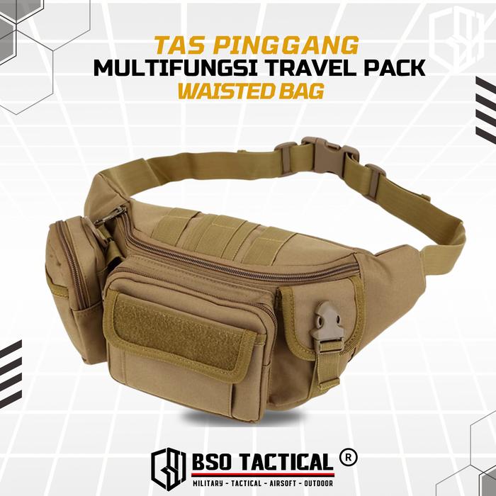 Tas Pinggang Multifungsi Travel Pack Waisted Bag Outdoor Nylon 500gr