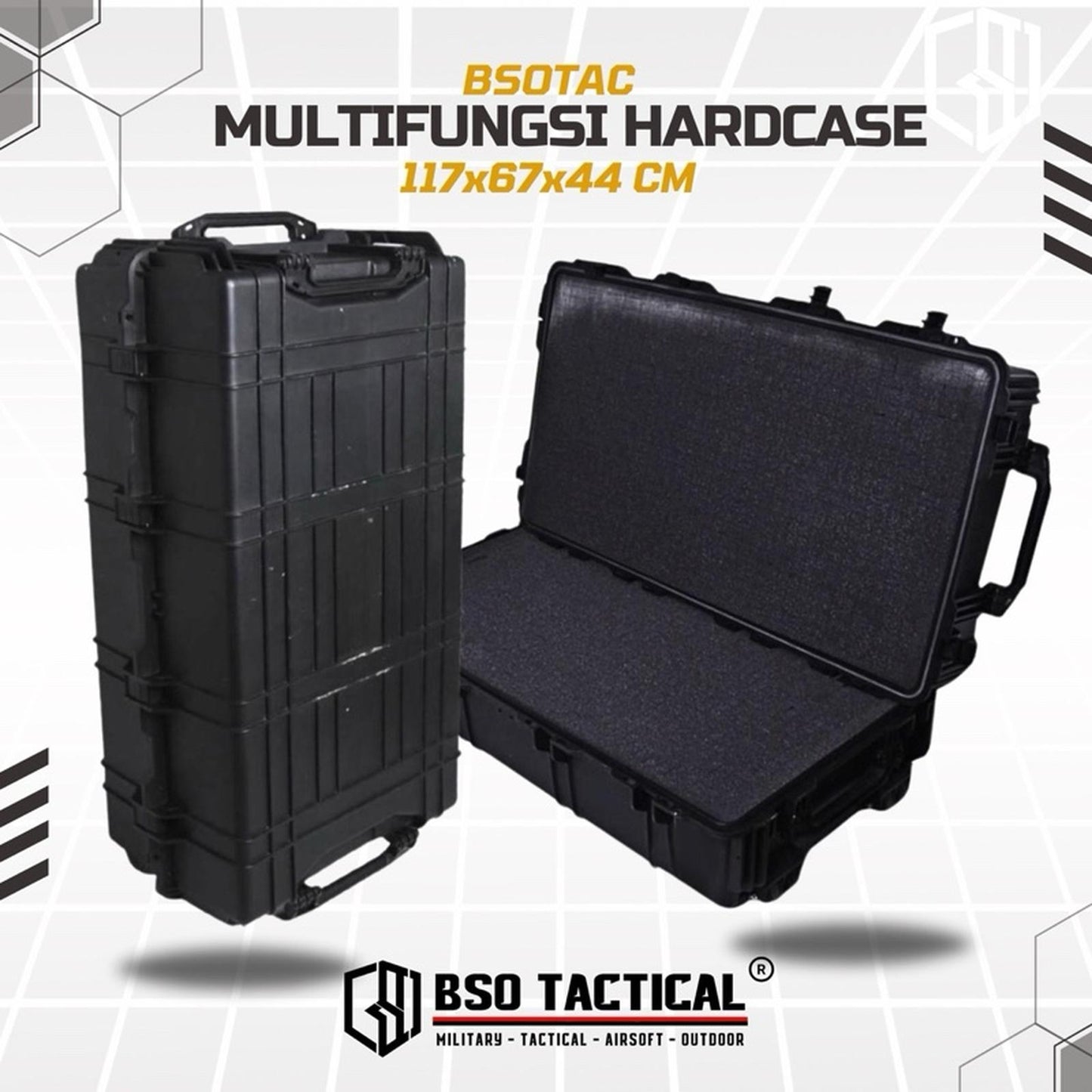 Koper Tactical 117 Outdoor Hardcase Multifungsi Super Big Size with Precut Foam