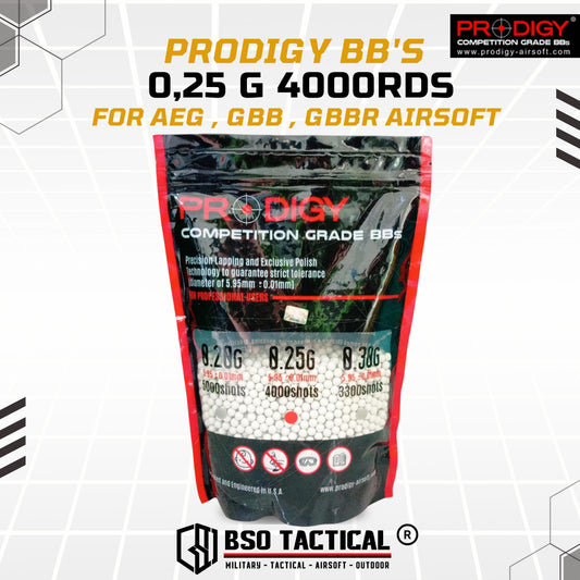 Prodigy Airsoft Competition BB's 6mm 0.25 / 0,25 4000 BB ORIGINAL