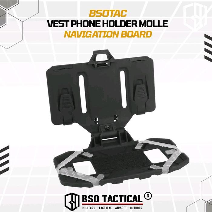 WS Tempat HP Dada Navigation Board Vest Phone Holder Molle Polymer Universal Mobile Smart Phone Case Smartphone