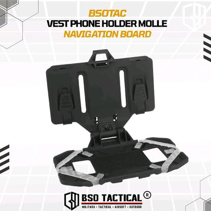 WS Tempat HP Dada Navigation Board Vest Phone Holder Molle Polymer Universal Mobile Smart Phone Case Smartphone