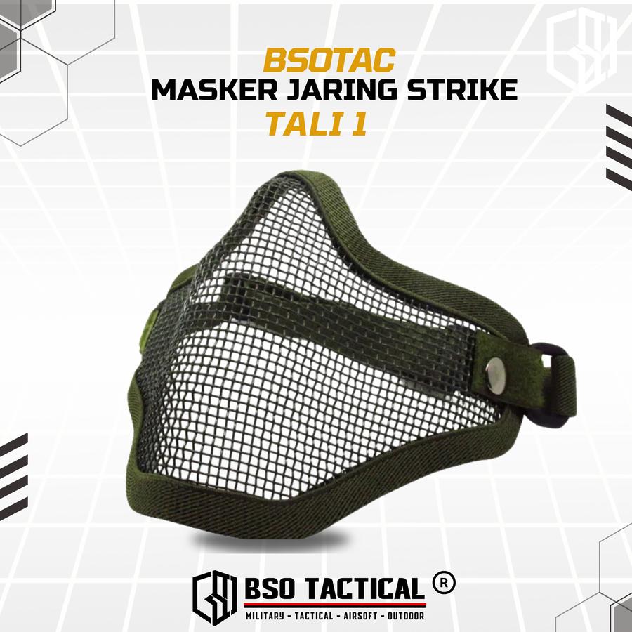 Masker Jaring Strike Style Metal Wire Half Mesh Mask Face Protection