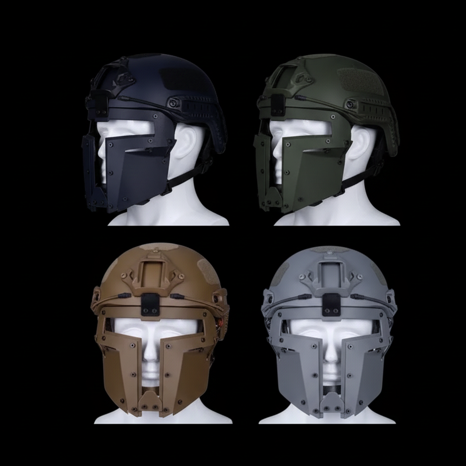 Iron Warrior Tactical Spartan Mask FAST Helmet Face Protection