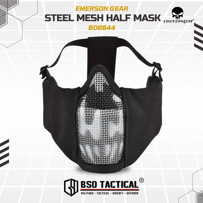 Emerson Gear Tactical Mask Wiremesh PDW Half Face Mask Masker Jaring