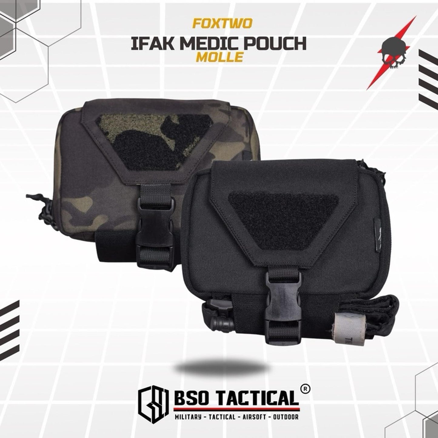 FOX TWO Tactical IFAK Medic Pouch Molle Multifungsi EDC Bag Pouches ORIGINAL FOXTWO