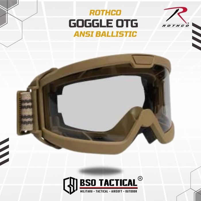 Goggle Tactical Rothco OTG ANSI Thick Goggles Wide Frame Safety Eye Protection