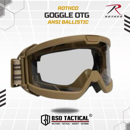 Goggle Tactical Rothco OTG ANSI Thick Goggles Wide Frame Safety Eye Protection
