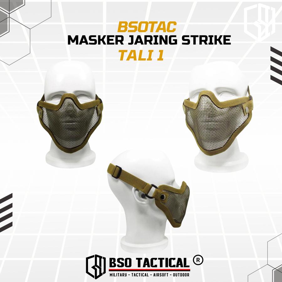 Masker Jaring Strike Style Metal Wire Half Mesh Mask Face Protection