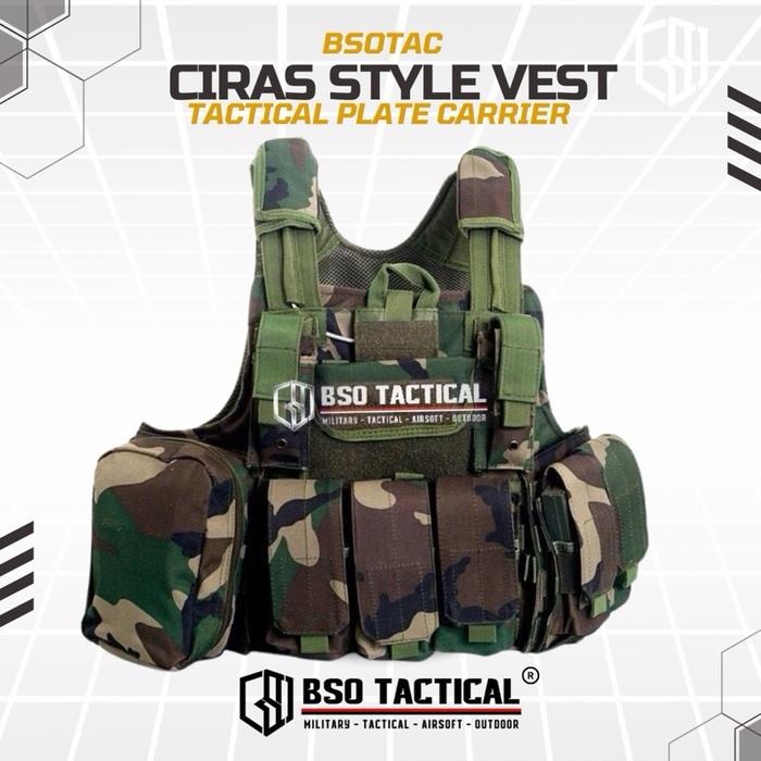 Rompi Olahraga CIRAS Outdoor Vest Full Set Pouch untuk Olahraga Luar Ruangan Sport