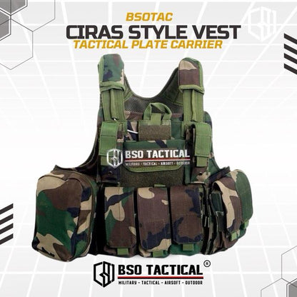 Rompi Olahraga CIRAS Outdoor Vest Full Set Pouch untuk Olahraga Luar Ruangan Sport