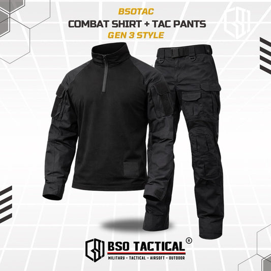 BSOTAC Outdoor Sport Shirt & Tactical Pants G3 Style untuk Latihan Outdoor Gear Olahraga