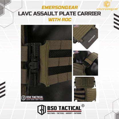Rompi Tactical Vest Emerson Blue Label LAVC Assault ROC Plate Carrier ORI Outdoor Gym Fitness Running Hyrox