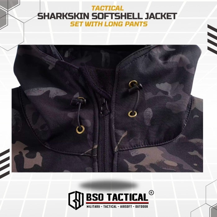 Jaket Celana Outdoor Sharkskin Softshell Jacket Set with Long Pants Outdoor Gear