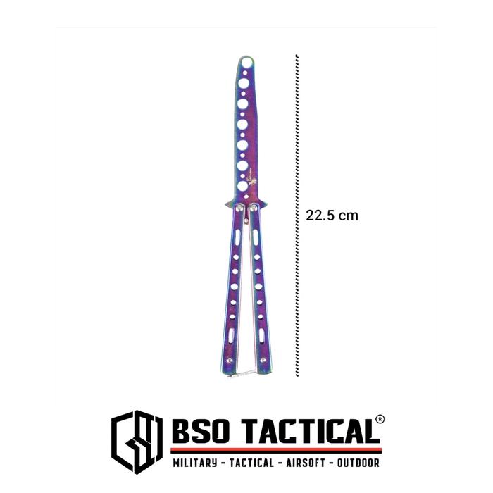 Pisau Tumpul Latihan Balisong Butterfly Trainer 4” EDC Multicolor Toys