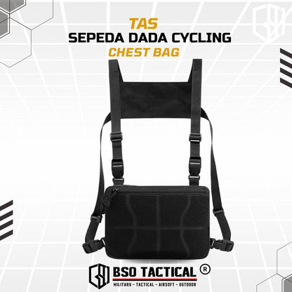 Tas Sepeda Dada Outdoor Cycling Chest Bag Tactical Chest Rig Bag Gym Hyrox Fitnes 600D Nylon Durable Adjustable