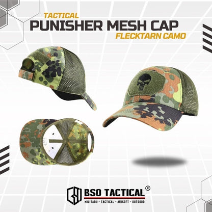Topi Velkro Punisher Tactical Outdoor Mesh Hat Ripstop Allsize