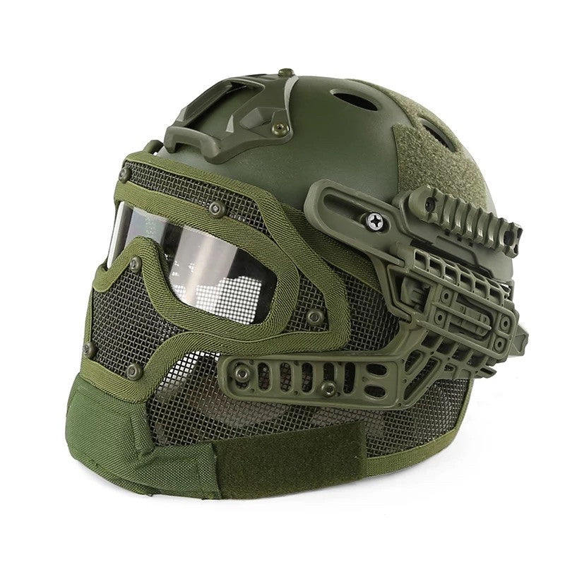 Helm Tactical Emerson G4 Full Gear Face Protection Mask Goggle Ori