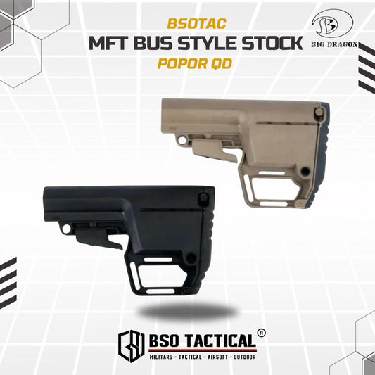 BD Tactical Popor MFT BUS Style For Airsoft AEG GBBR Polymer Buttstock