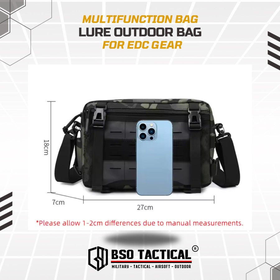 Lure Tactical Outdoor Multifungsi Bag EDC Fishing Cycling Camping Bag