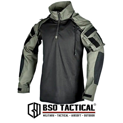 Baju Outdoor Hoodie Lengan Panjang FROG Tahan Air dan Cepat Kering dengan Kantong Serbaguna - Sport