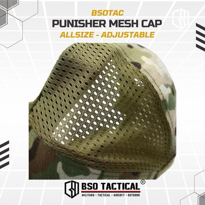Topi Velkro Punisher Tactical Outdoor Mesh Hat Ripstop Allsize