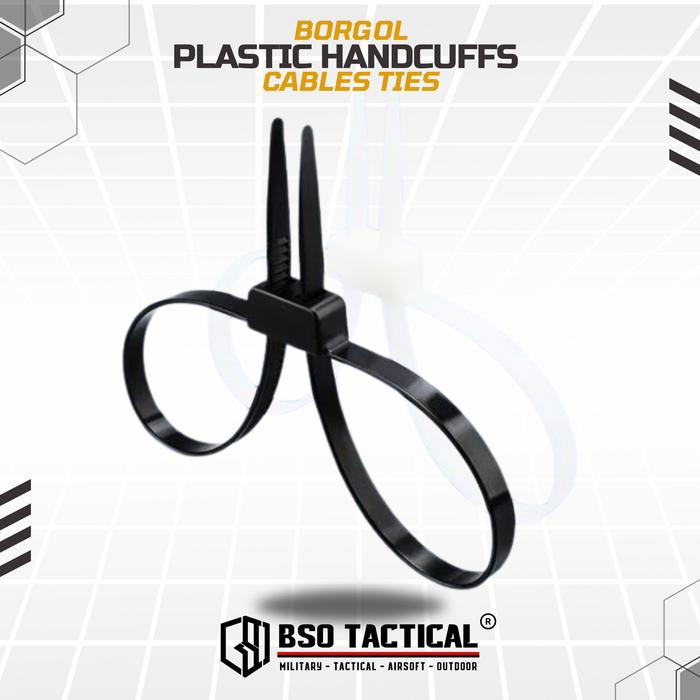 Borgol Plastik Disposable Handcuffs Zip Tie Cuff Police Handcuff Plastic