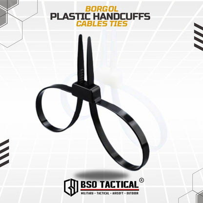Borgol Plastik Disposable Handcuffs Zip Tie Cuff Police Handcuff Plastic
