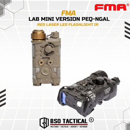 FMA Tactical LAB Mini Version PEQ-NGAL Red Laser LED Flashlight IR